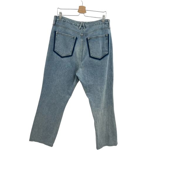 Good American Good Boy Jeans with Pleats Shadow Pocket Blue Size 15 33 - Picture 7 of 12